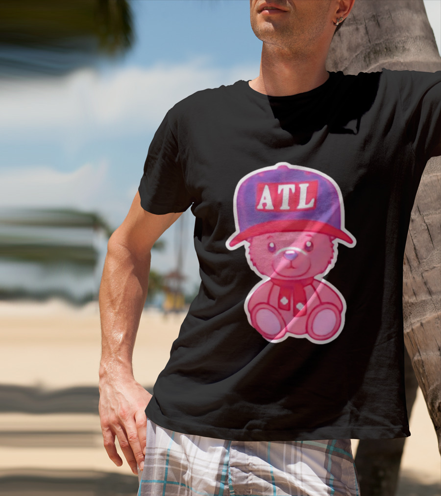 ATL Cap Teddy Bear Atlanta Braves Baseball Scarf T-Shirt