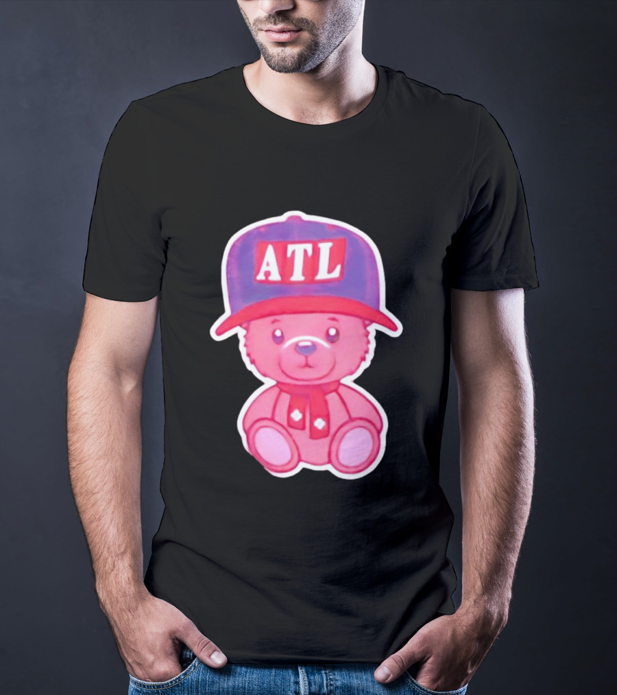 ATL Cap Teddy Bear Atlanta Braves Baseball Scarf T-Shirt