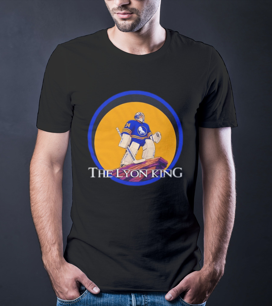 The Lyon King Buffalo Sabres Hockey Goalie 34 Lion Keeper T-Shirt