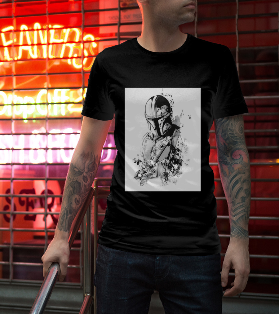 Star Wars The Mandalorian Din Djarin Bounty Hunter Beskar Armor Series T-Shirt