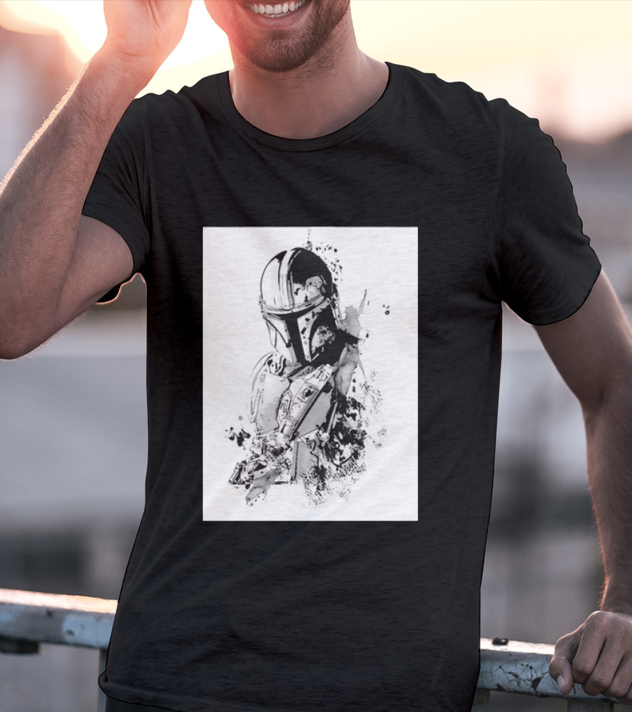 Star Wars The Mandalorian Din Djarin Bounty Hunter Beskar Armor Series T-Shirt