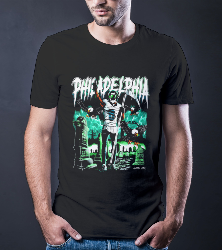 Philadelphia Eagles Smitty Graveyard Death Eagle T-Shirt