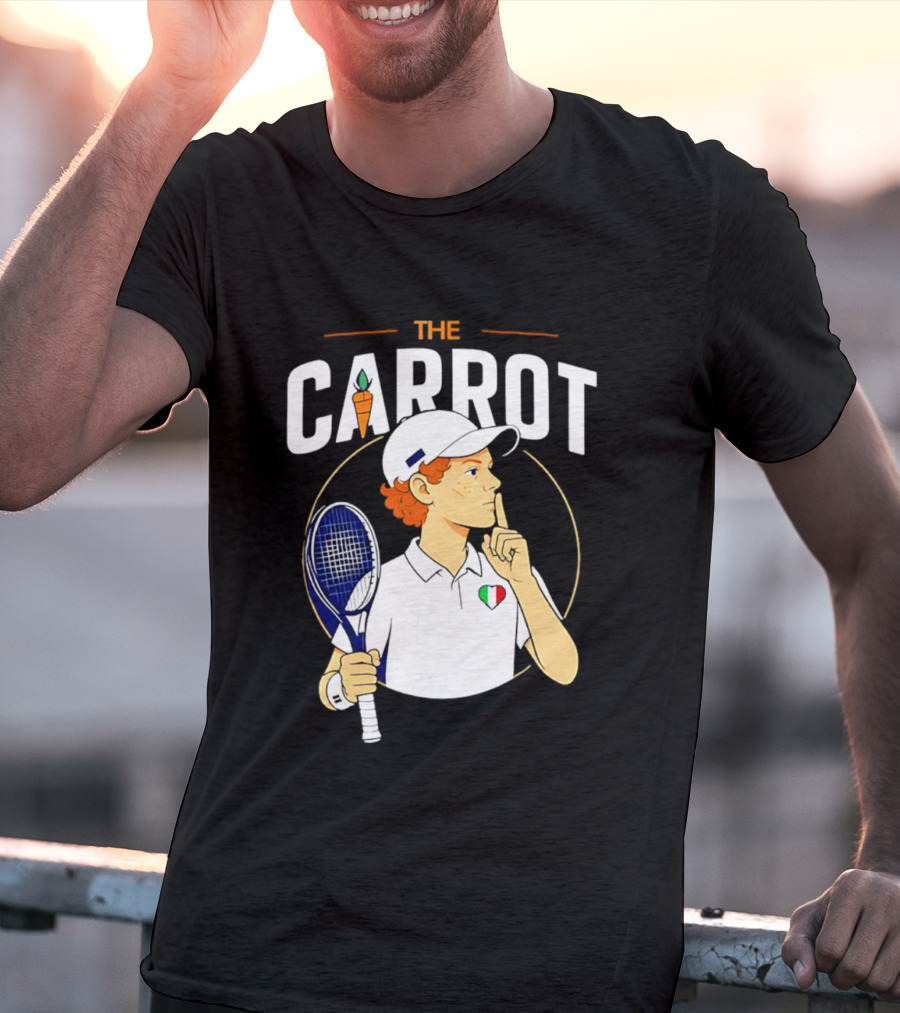 The Carrot Tennis Player Italian Flag T-Shirt