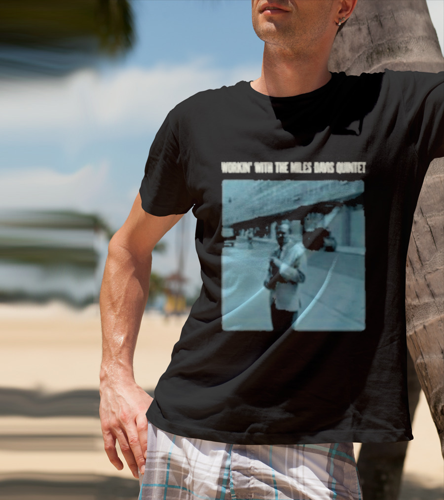 Workin' Miles Davis Quintet Blue Album Cover Streetscape T-Shirt