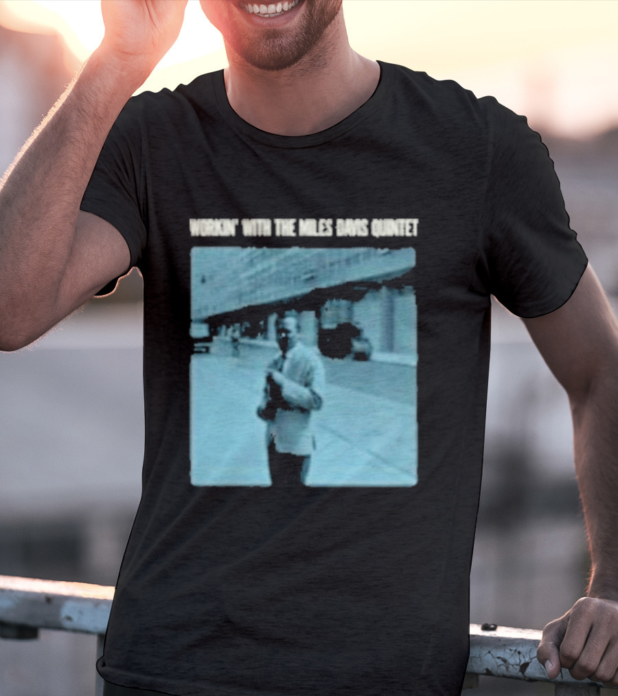 Workin' Miles Davis Quintet Blue Album Cover Streetscape T-Shirt