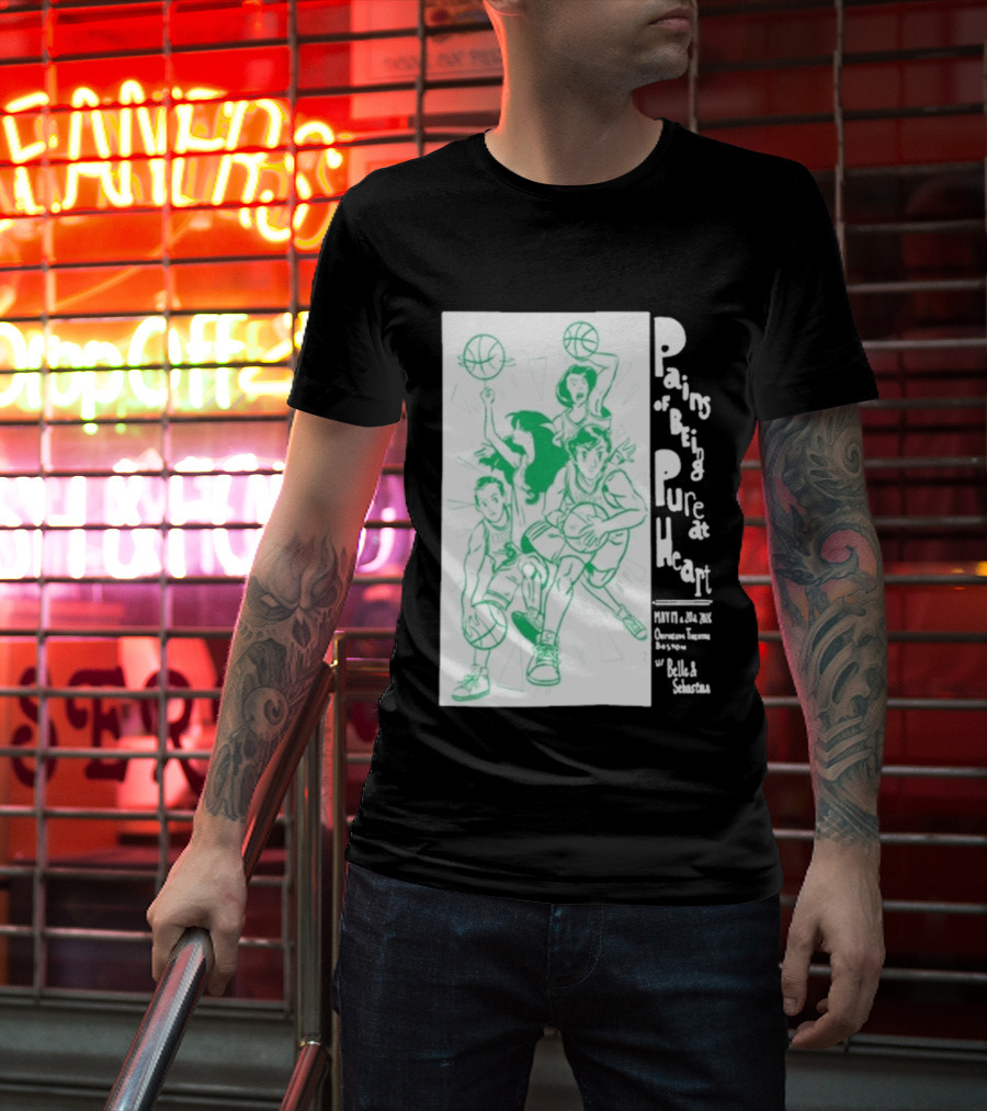Pains Of Being Pure At Heart Boston May 19 Paradise Touring Company With Helki Silkscreen Basketball T-Shirt