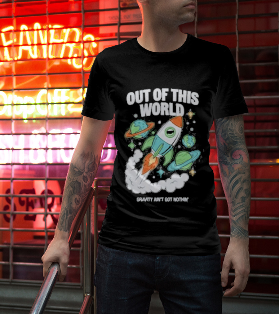 Out Of This World Rocket Just Got Bigger Planets Space Adventure T-Shirt