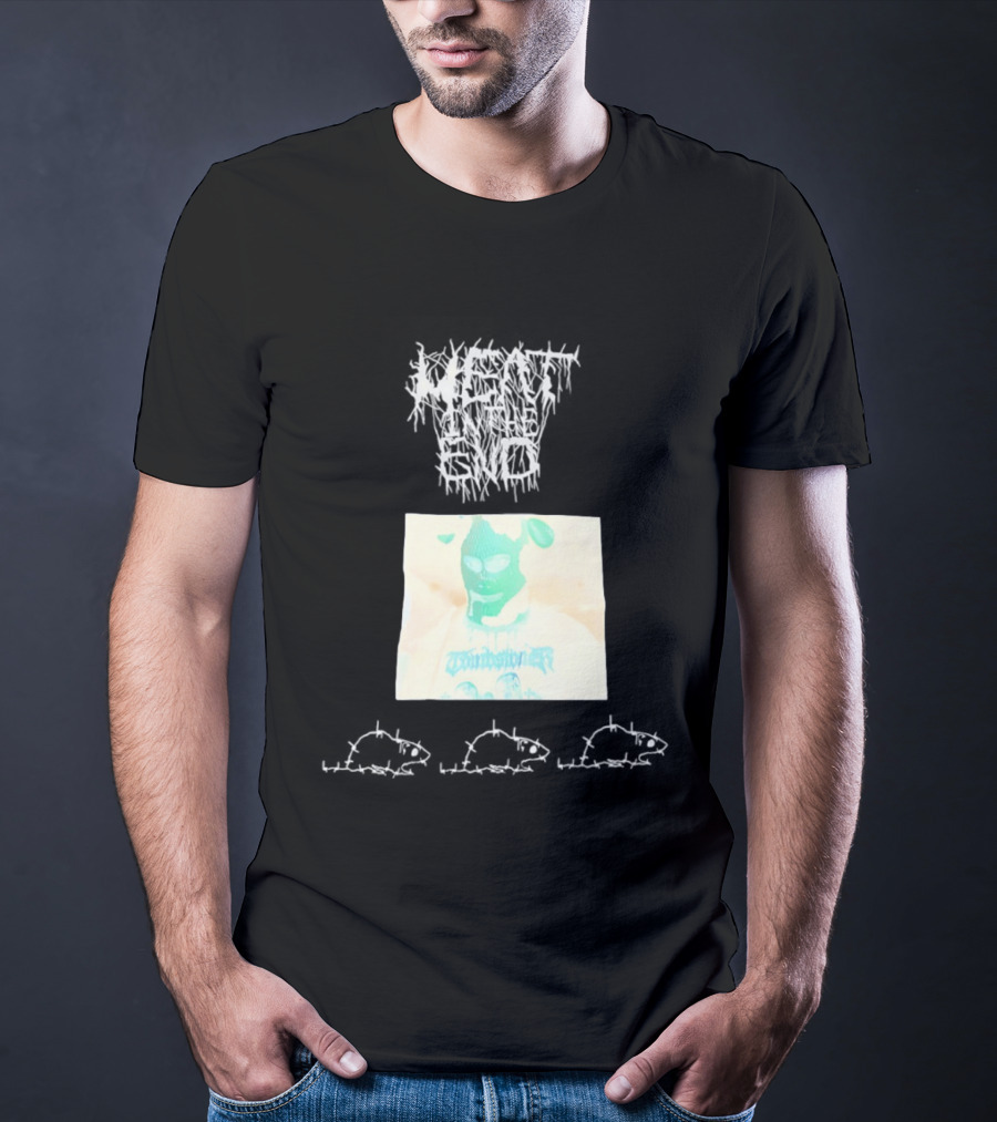 Windbreaker Rat Meat In The End Mysterious Masked Figure T-Shirt