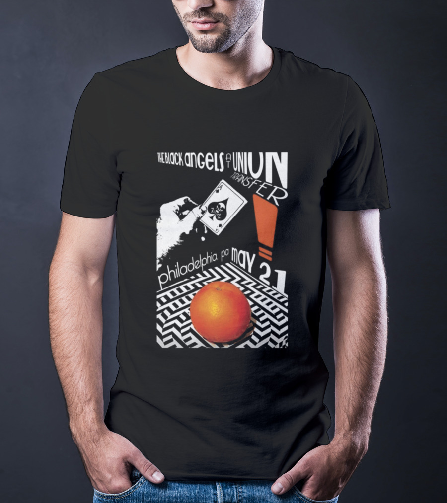The Black Angels Union Transfer Philadelphia PA May 21 Orange T-Shirt