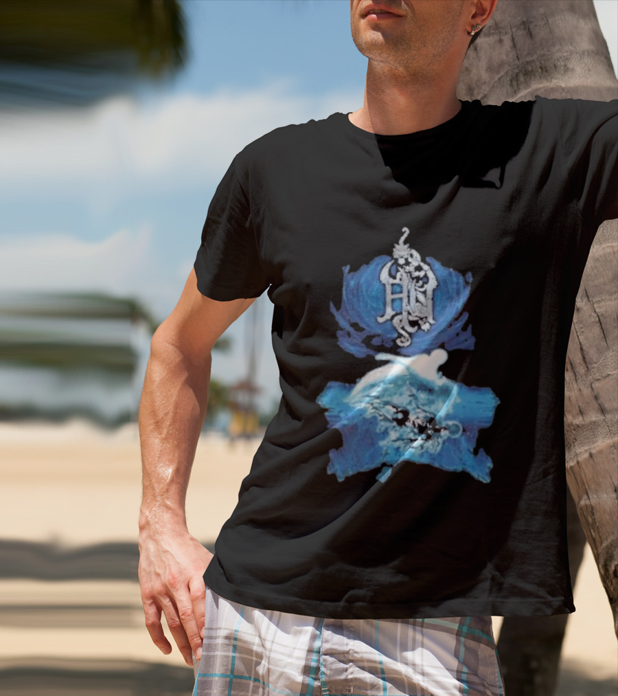 The Hu Hun Album HN Iconic Blue Artistic Wave T-Shirt