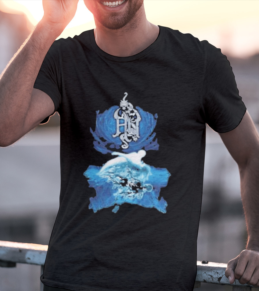 The Hu Hun Album HN Iconic Blue Artistic Wave T-Shirt