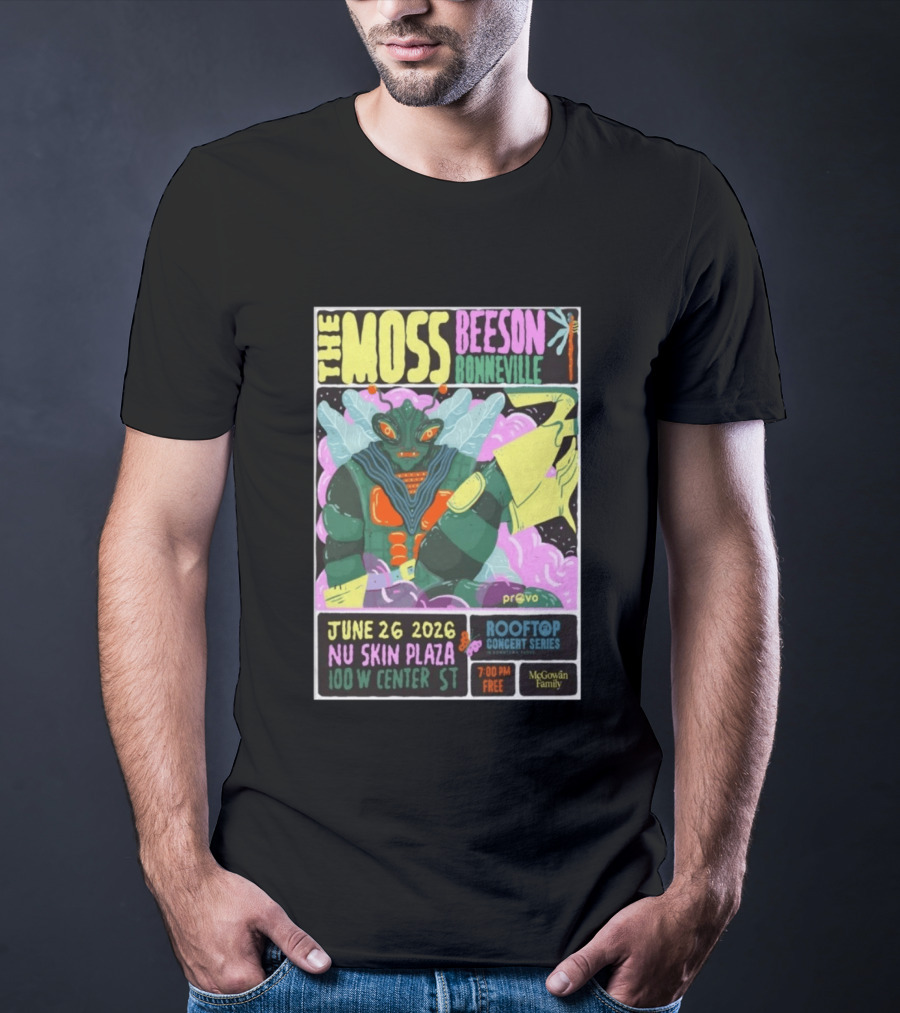 The Moss Beeson Bonneville Nu Skin Plaza Provo Rooftop Concert Series June 26 2026 T-Shirt