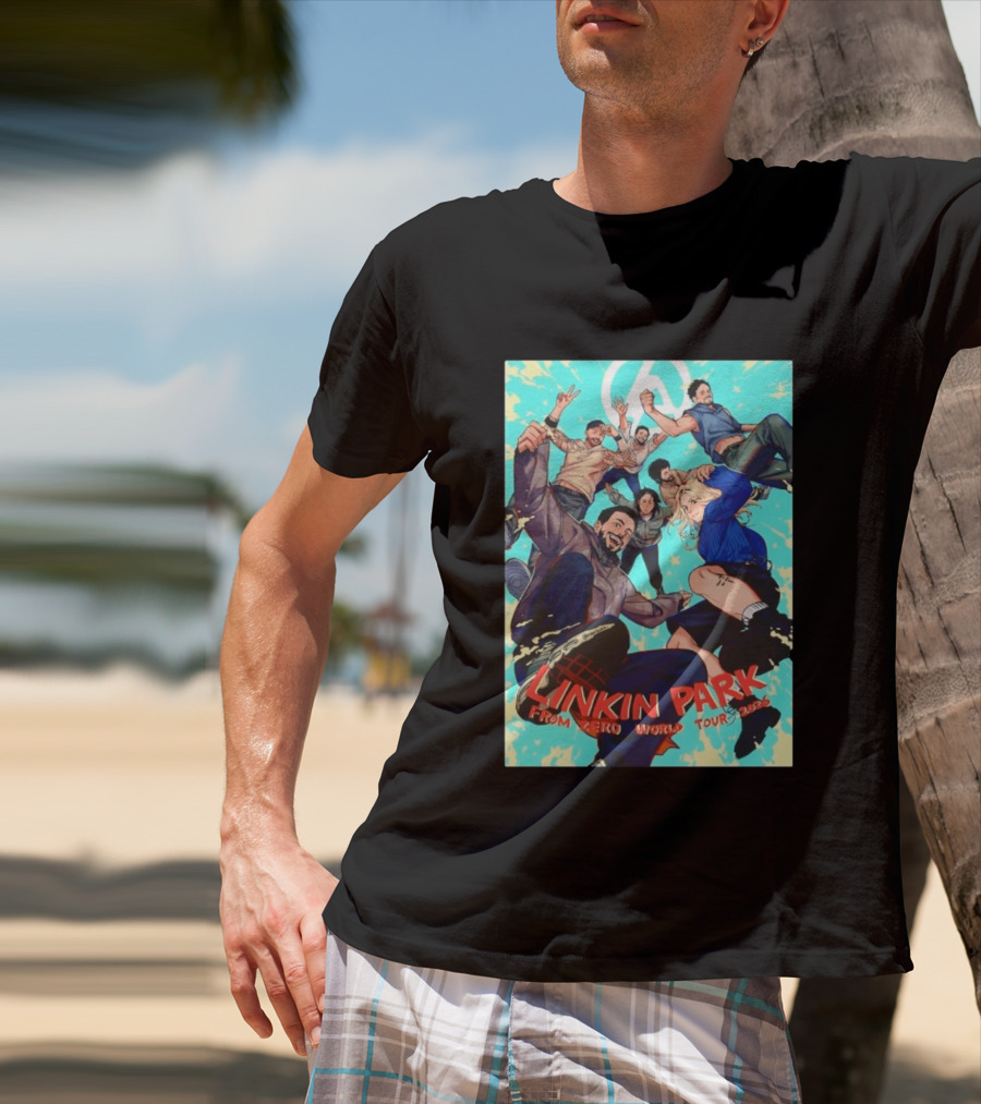 Linkin Park From Zero World Tour 2025 Anime Style Group T-Shirt