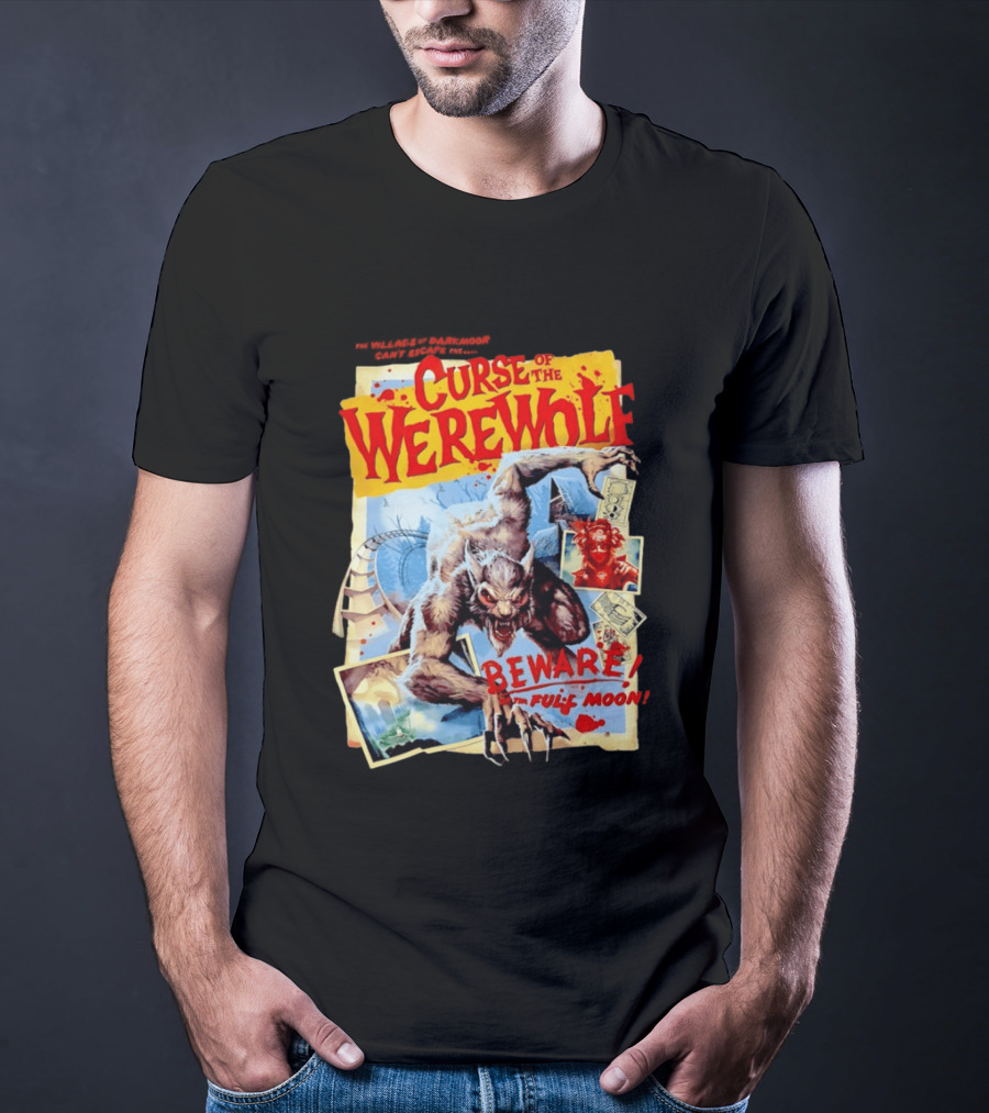 Curse Of The Werewolf Beware Full Moon Monster Attack T-Shirt