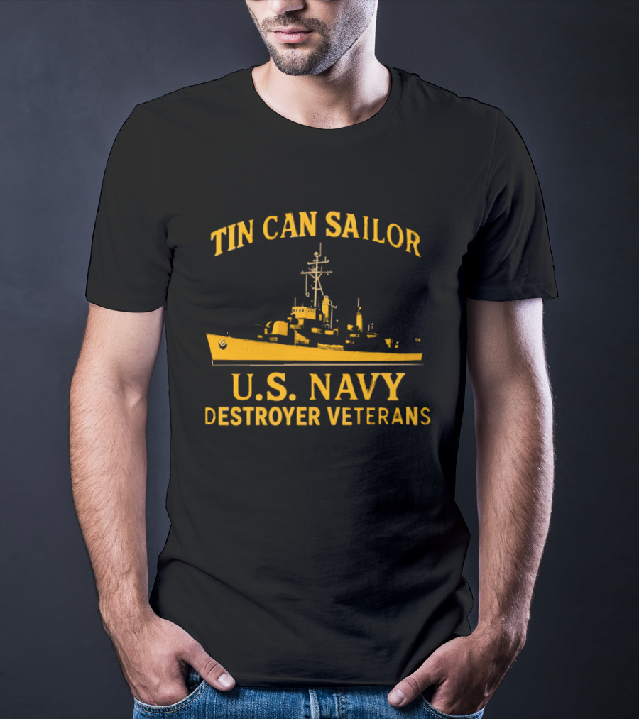 Tin Can Sailor U.S. Navy Destroyer Veterans T-Shirt