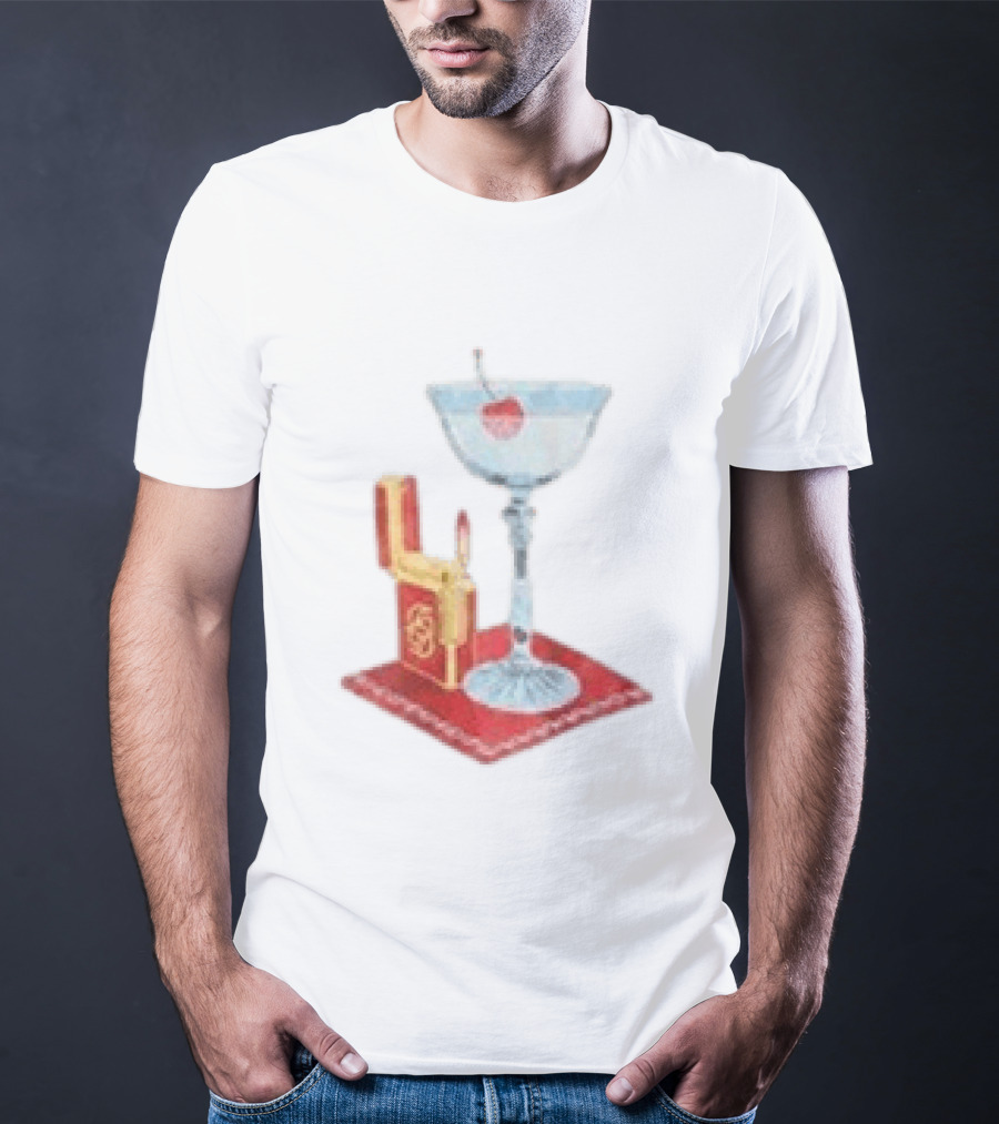 Adrien Rabiot Drole De Monsieur Martini Cocktail With Lighter T-Shirt