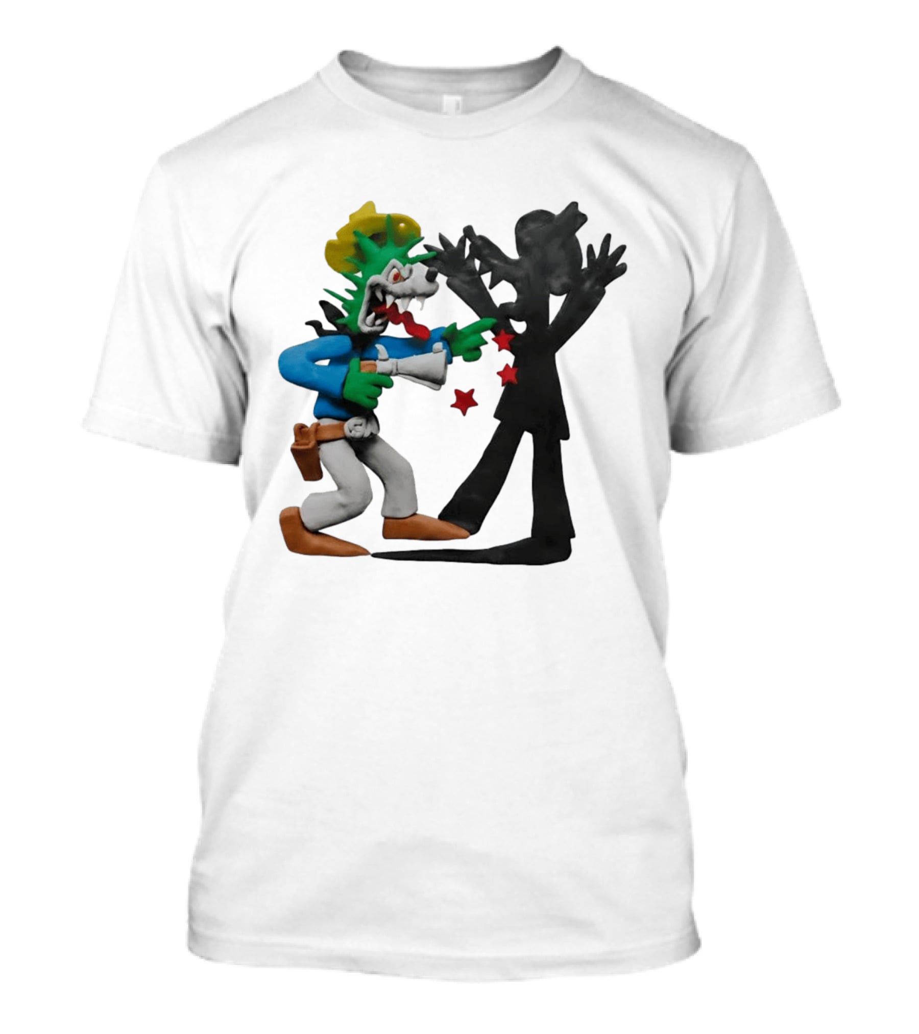 Wild Grrl MTV Celebrity Deathmatch Cartoon Style Claymation Scene T-Shirt