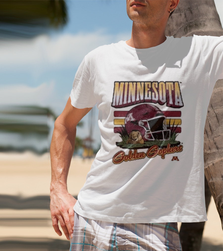 Minnesota Golden Gophers Football Helmet T-Shirt