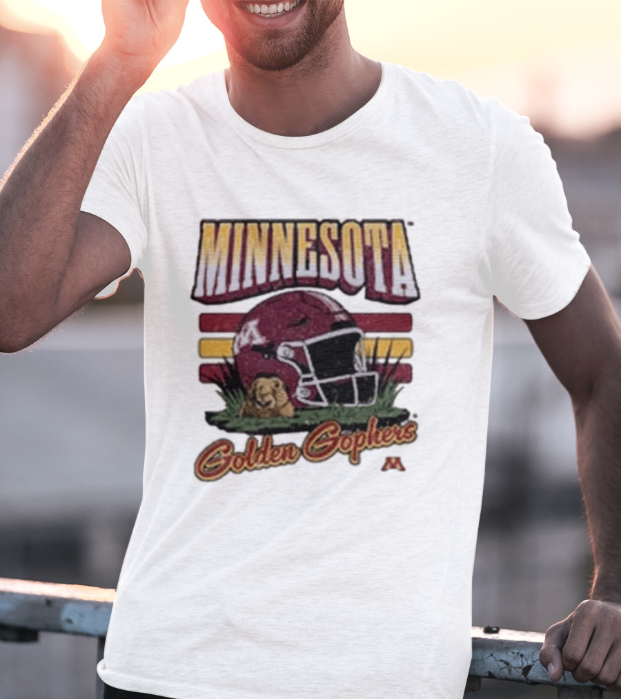 Minnesota Golden Gophers Football Helmet T-Shirt