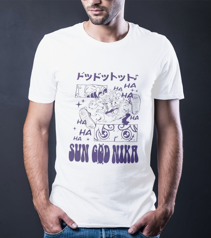 Monkey D Luffy Sun God Nika Laugh One Piece Joyful Image T-Shirt