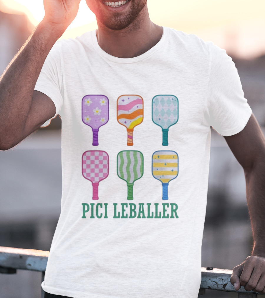 Colorful Pickleball Paddles PICI LEBALLER T-Shirt