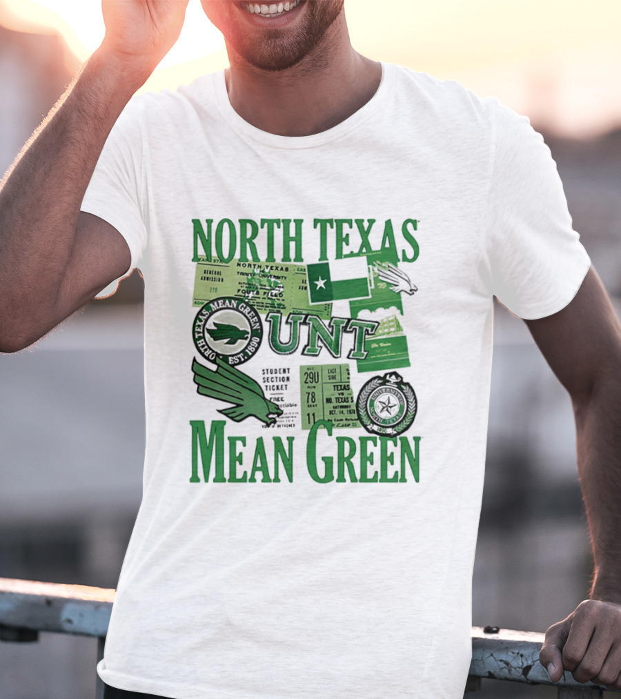 North Texas Mean Green UNT Fouts Field 1890 Football Tickets Memorabilia T-Shirt