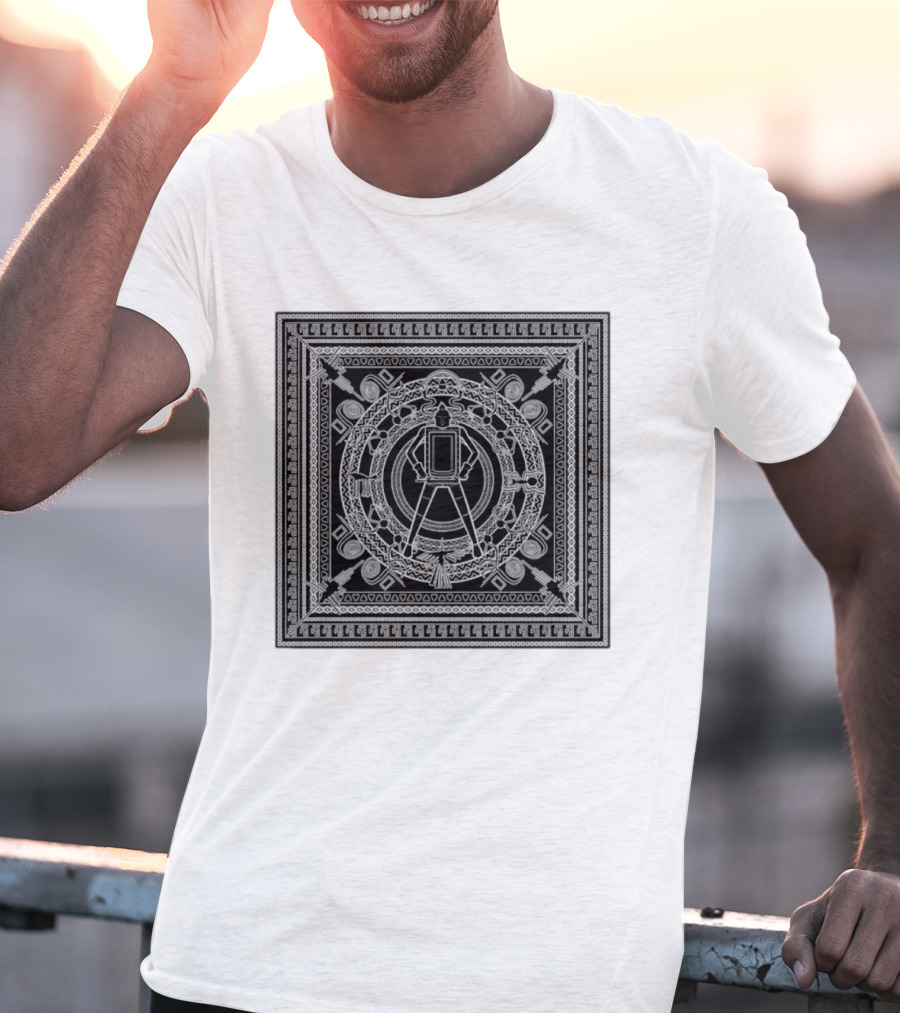 Aztec God Warrior Mesoamerican Calendar Stone Symbols Ancient Mexico Mythology T-Shirt
