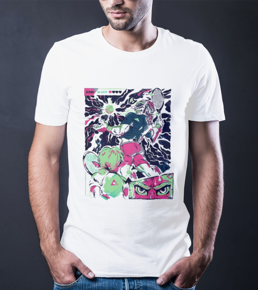 Link Zelda Legend Of Zelda Monster Goblin Arcade Tennis Game Competition Score 40 Love T-Shirt