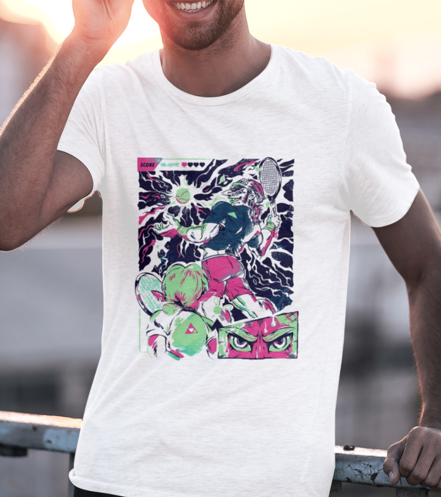 Link Zelda Legend Of Zelda Monster Goblin Arcade Tennis Game Competition Score 40 Love T-Shirt