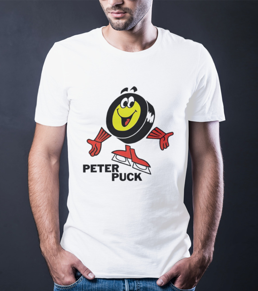 Peter Puck Cartoon Character Hockey T-Shirt