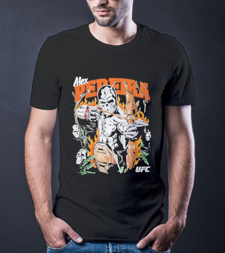 Alex Pereira Poatan UFC Warrior Lotas Brand Archery Flames T-Shirt