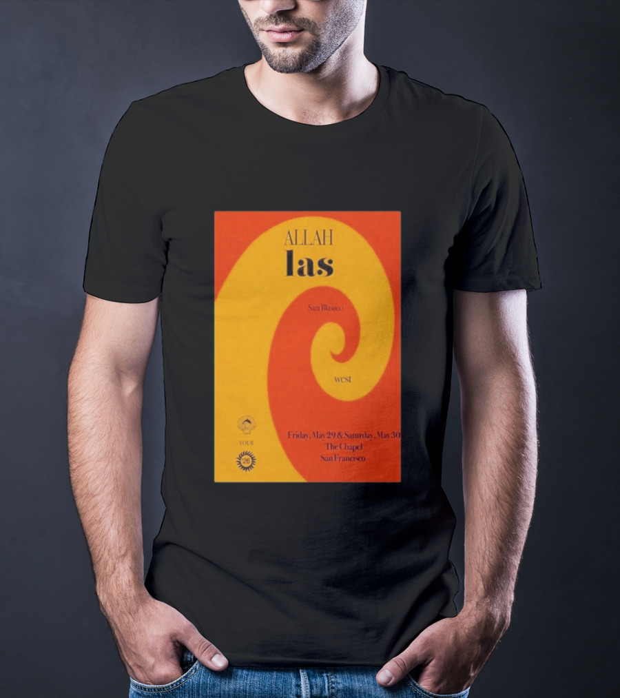 Allah Las Sam Blasucci The Chapel San Francisco May 29 30 2026 Tour West T-Shirt