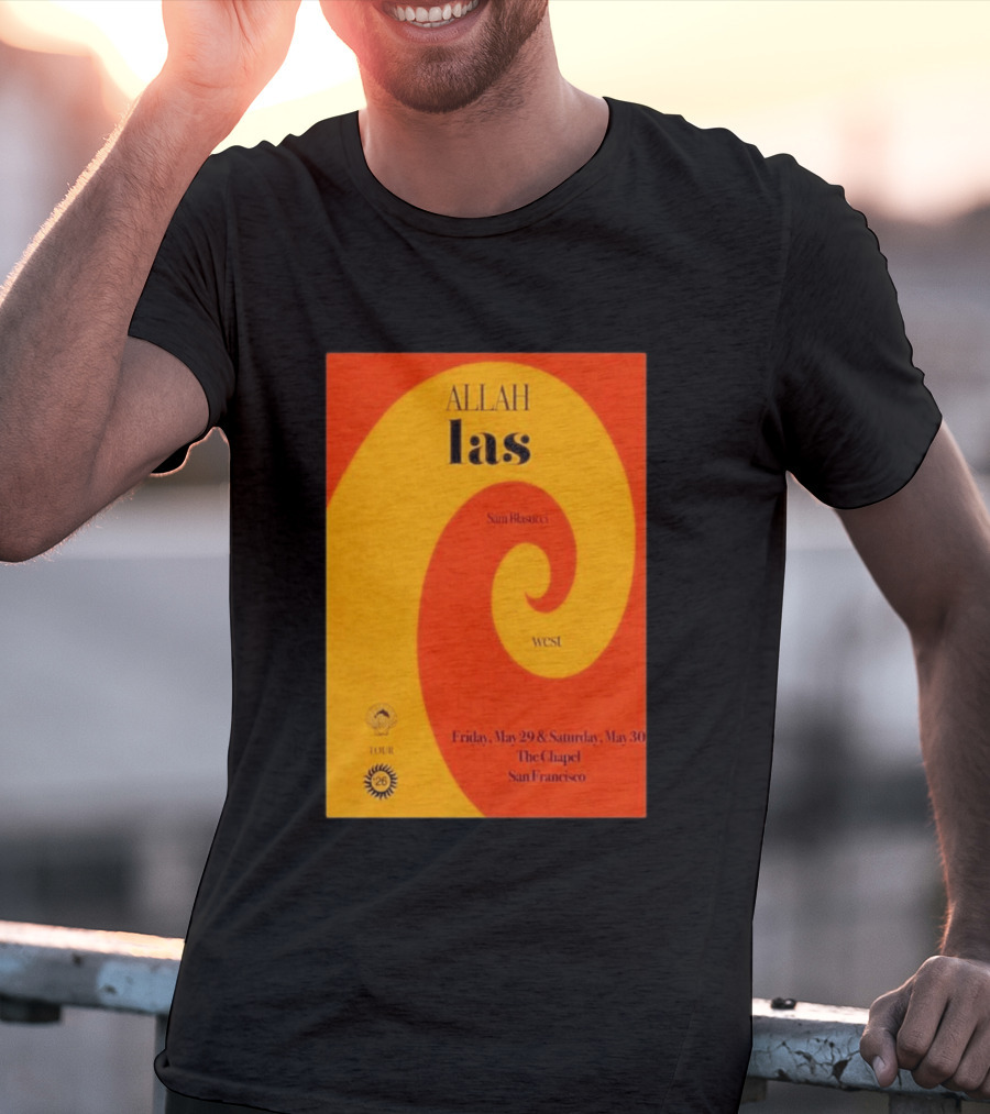 Allah Las Sam Blasucci The Chapel San Francisco May 29 30 2026 Tour West T-Shirt