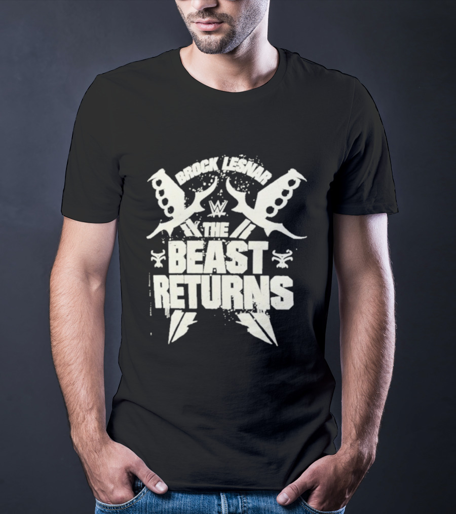 Brock Lesnar WWE The Beast Returns Knuckle Dusters Lightning T-Shirt