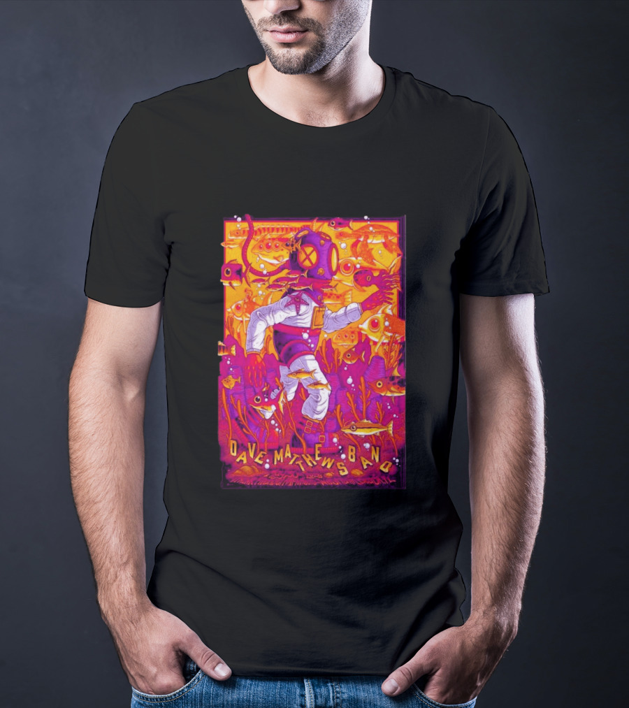 Dave Matthews Band Diver Illustration May 30 2026 ITHINK Financial Amphitheatre West Palm Beach FL T-Shirt