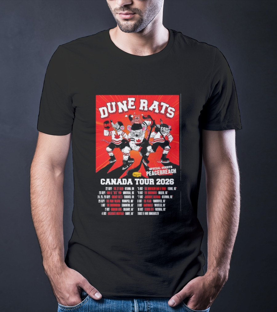 Dune Rats Peacebreach Special Guests Canada Tour 2026 Dates T-Shirt