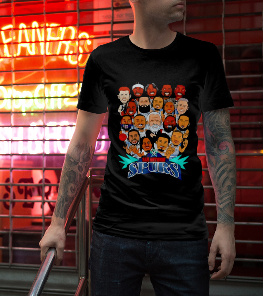Gregg Popovich Spurs Legends San Antonio Spurs NBA Team Players T-Shirt