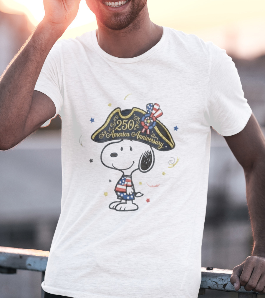 Snoopy 250 America Anniversary Independence Day T-Shirt