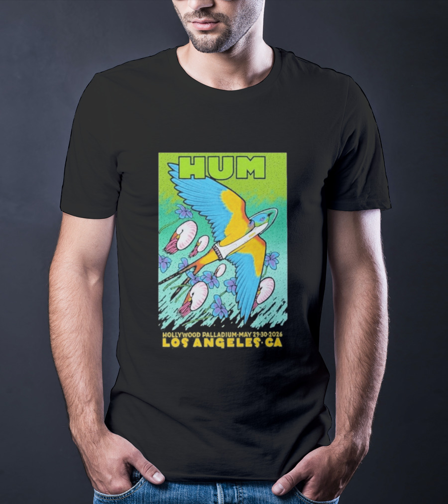 Hum Los Angeles May 29 + 30 2026 CA Vibrant Bird And Flowers T-Shirt