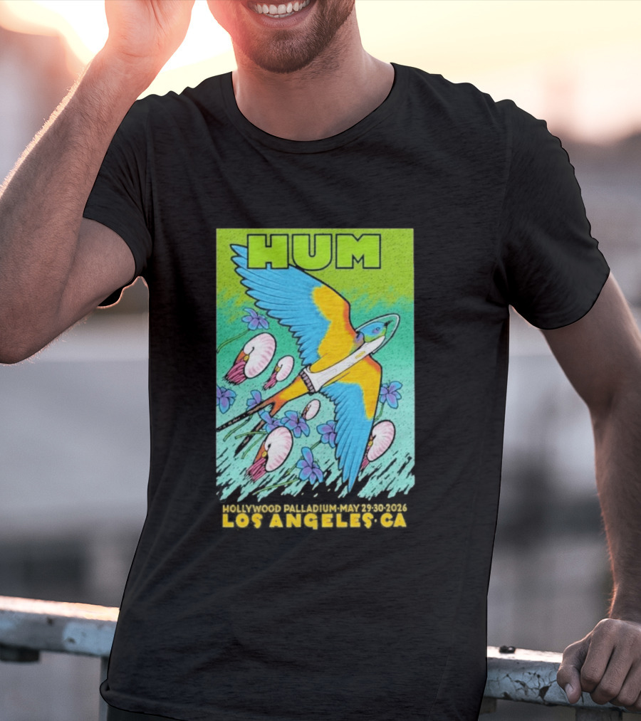 Hum Los Angeles May 29 + 30 2026 CA Vibrant Bird And Flowers T-Shirt