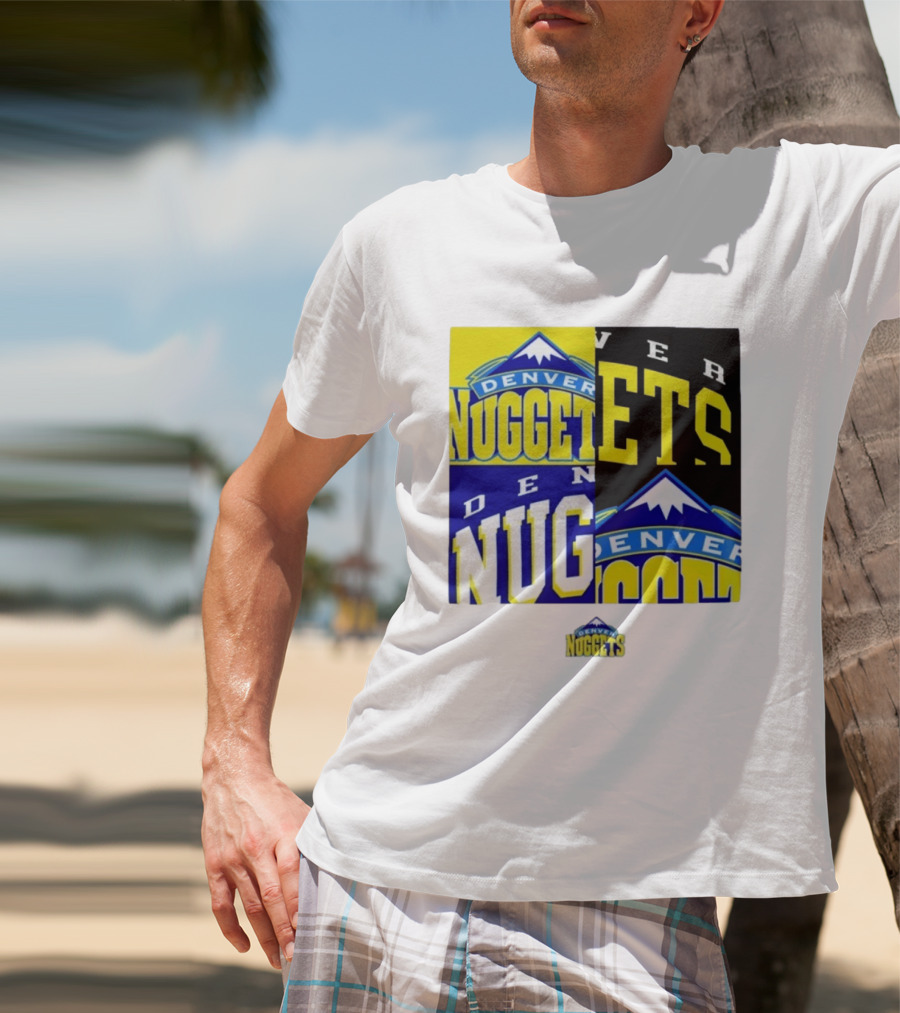 Denver Nuggets New Era Block Retro Split Collage T-Shirt