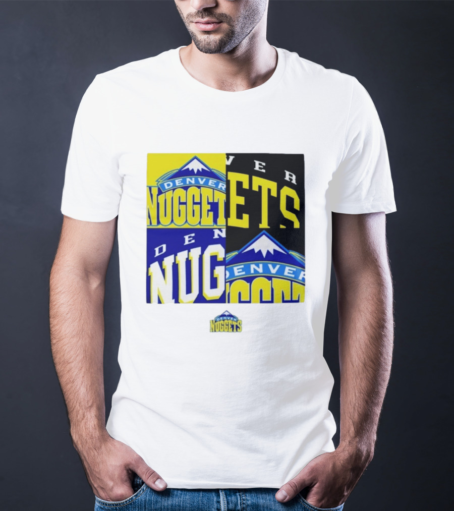 Denver Nuggets New Era Block Retro Split Collage T-Shirt