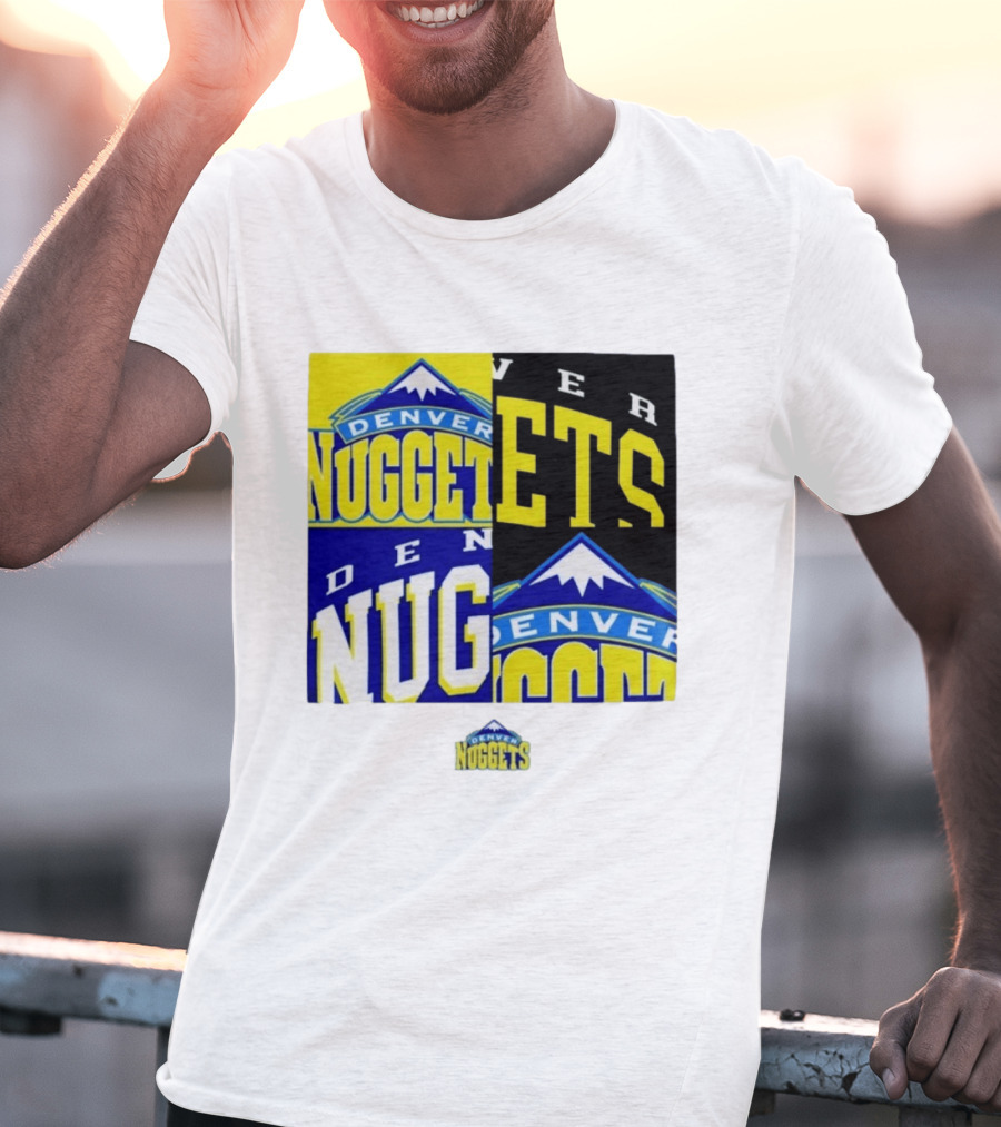 Denver Nuggets New Era Block Retro Split Collage T-Shirt