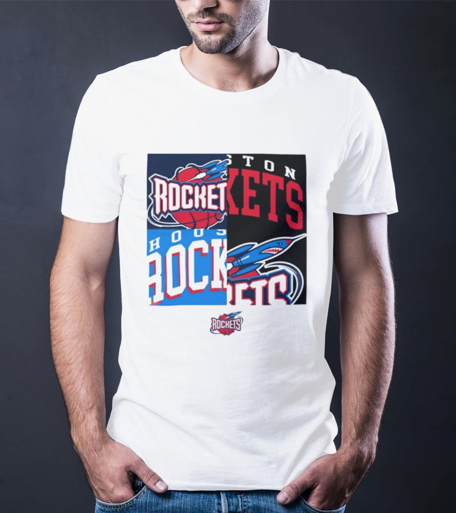 Houston Rockets New Era Block Basketball Team T-Shirt