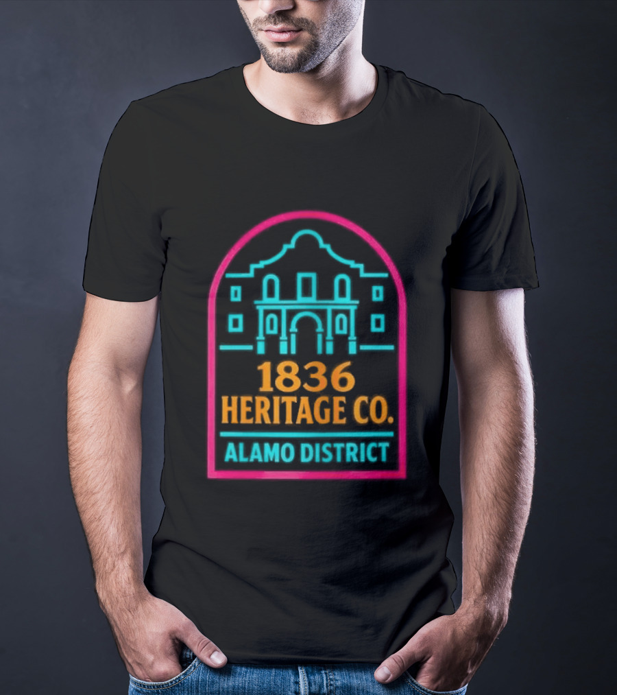 San Antonio Spurs 1836 Heritage Co Alamo District T-Shirt
