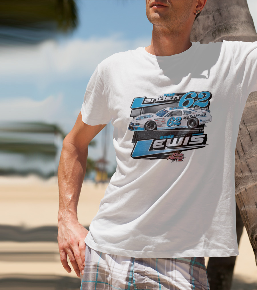 Landen 62 Lewis Kings Custom Panels Kevin Harvick Inc Racing Car T-Shirt