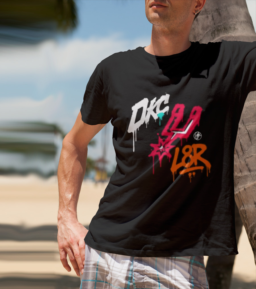 OKC Spurs U L8R Basketball Graffiti T-Shirt