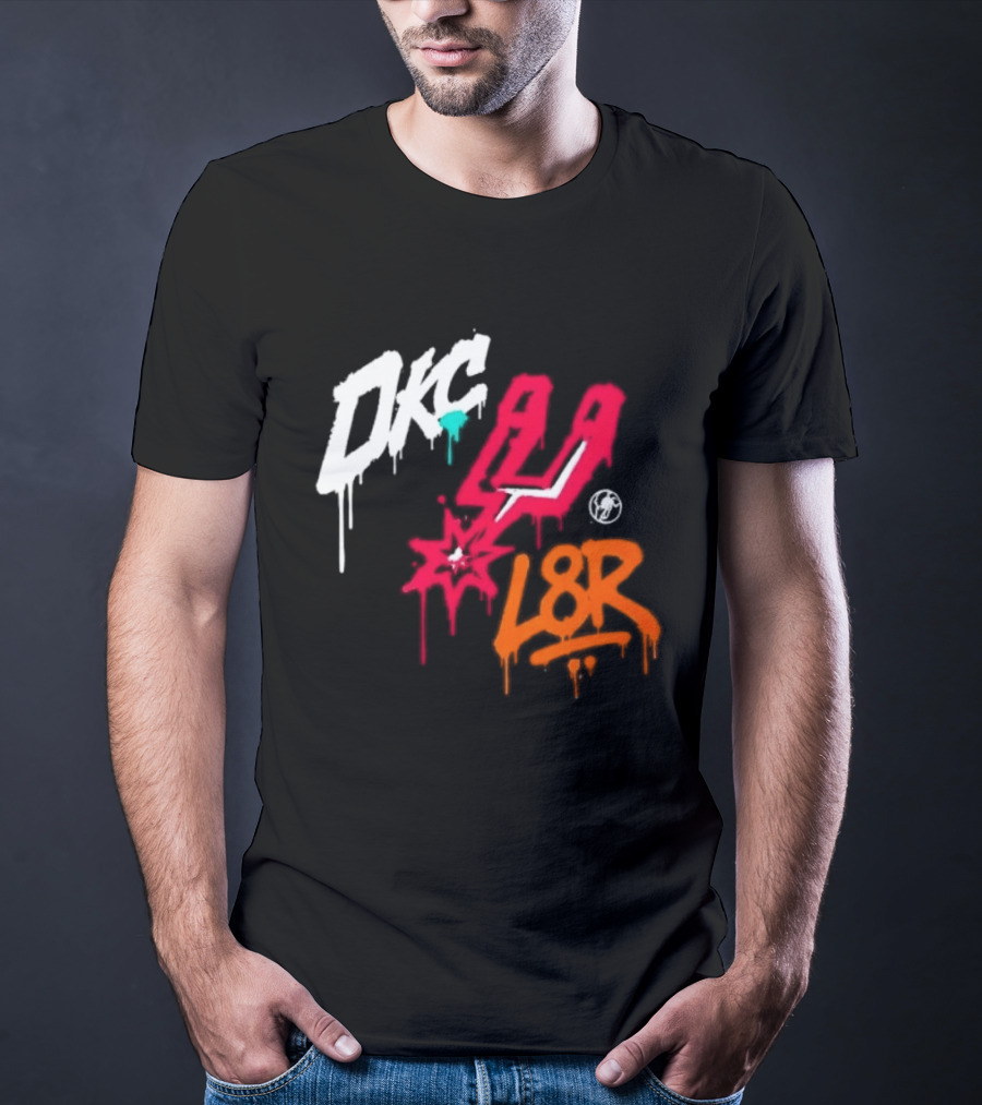 OKC Spurs U L8R Basketball Graffiti T-Shirt