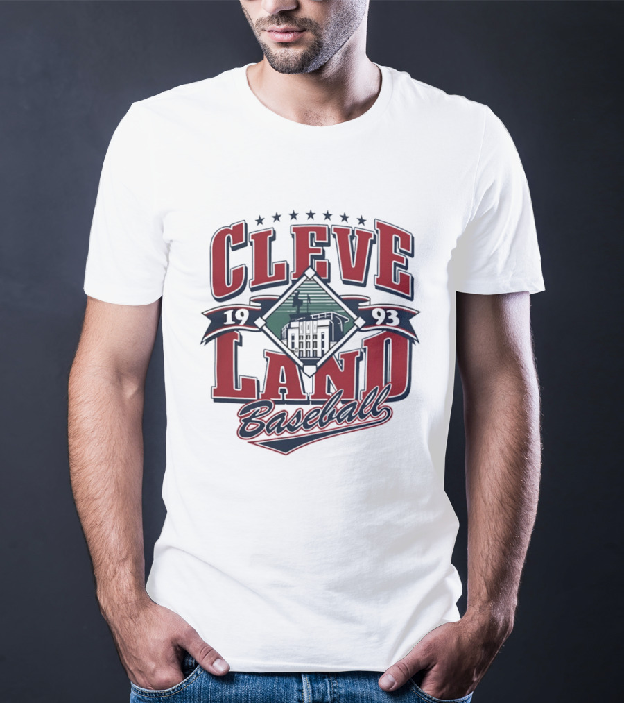 Cleveland Baseball 1993 Cleveland Municipal Stadium Major League Baseball T-Shirt
