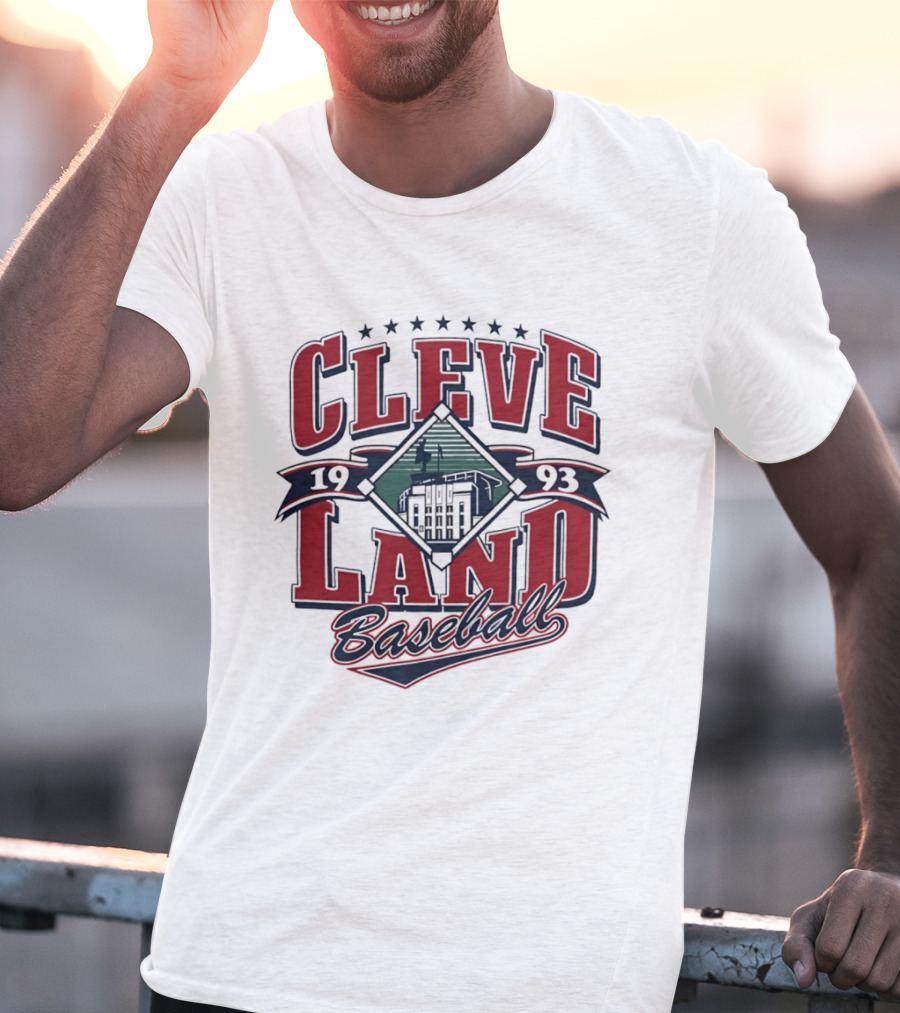 Cleveland Baseball 1993 Cleveland Municipal Stadium Major League Baseball T-Shirt